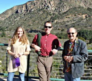 picture of faculty members in front of mountain